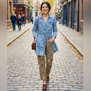 Molly Bracken Leopard Print Jeans